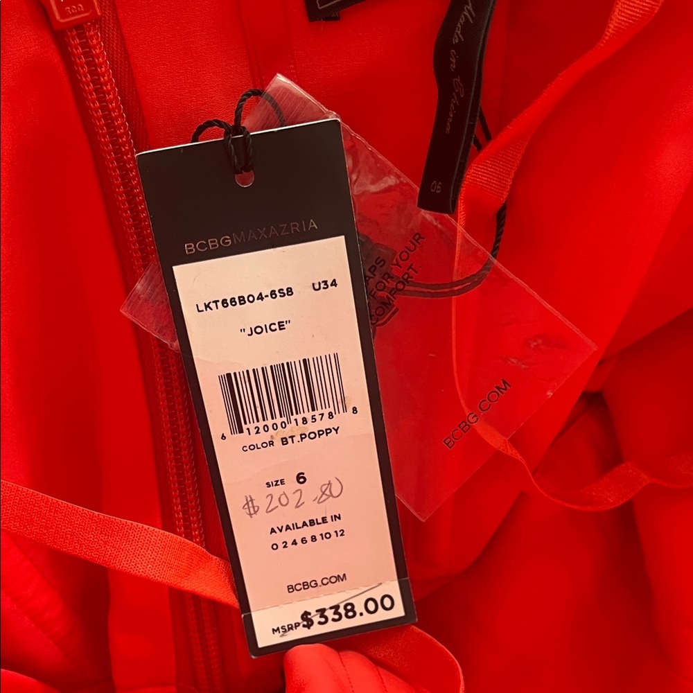 BCBGMAXAZRIA - NWT Joice Dress - Bright Poppy - Picture 3 of 7